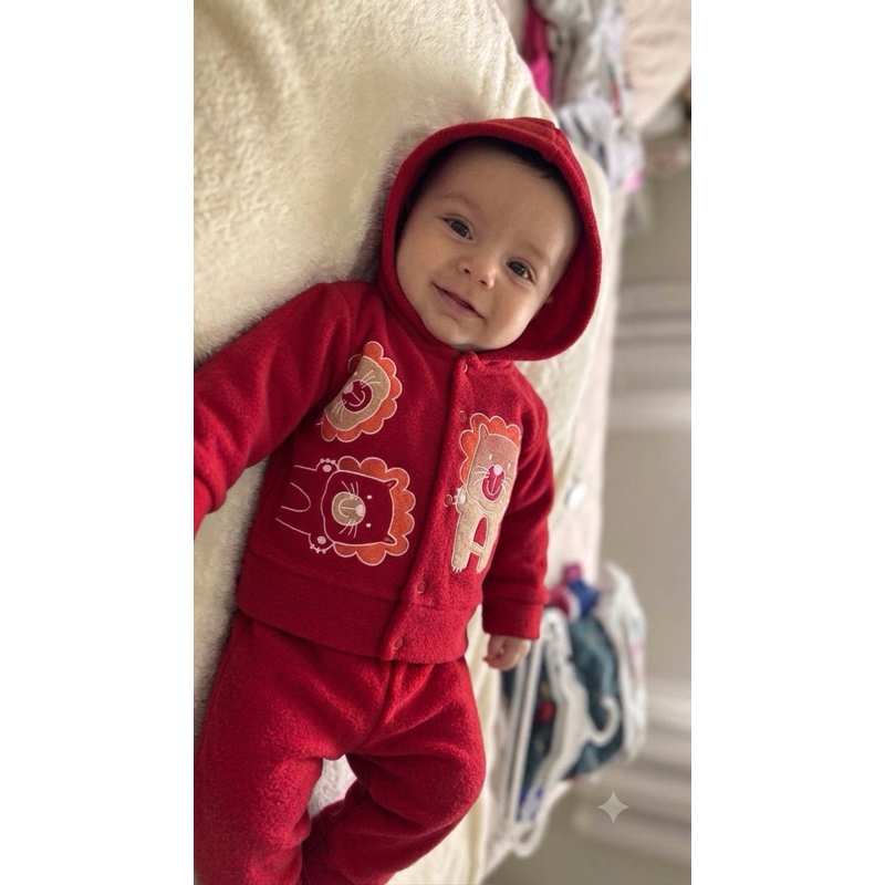 Conjunto Bebê Soft Inverno Fem/Masc Tamanho P – Quentinho, Macio e Confortável