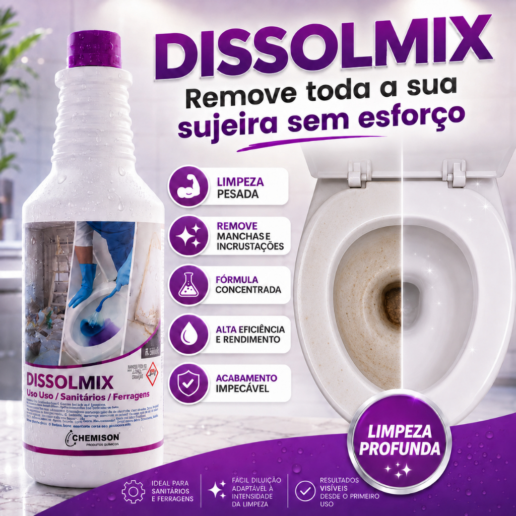 Renova Sanitários Detergente Limpador Original Dissolmix 1L