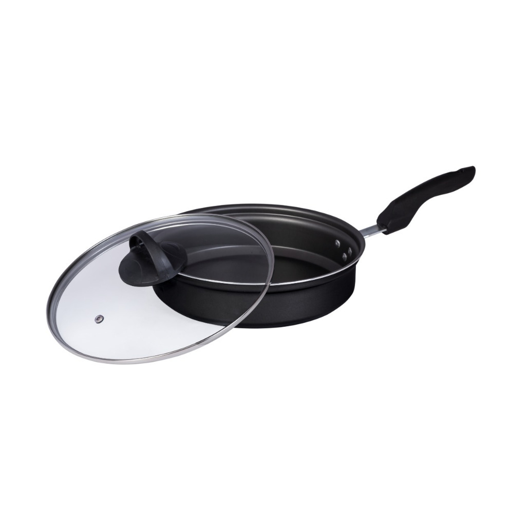 Frigideira Antiaderente Tampa de Vidro 24 cm Grossa Cozillar