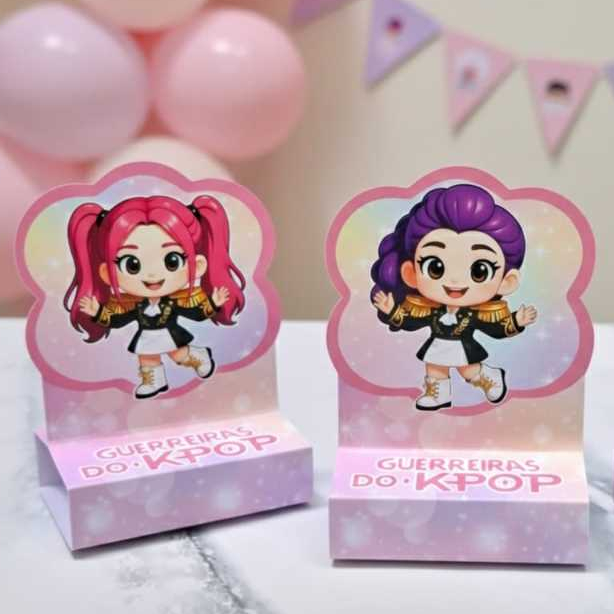 Porta BIS duplo personalizado Guerreiras do k pop | lembrancinha festa infantil | qualquer tema | brinde aniversário