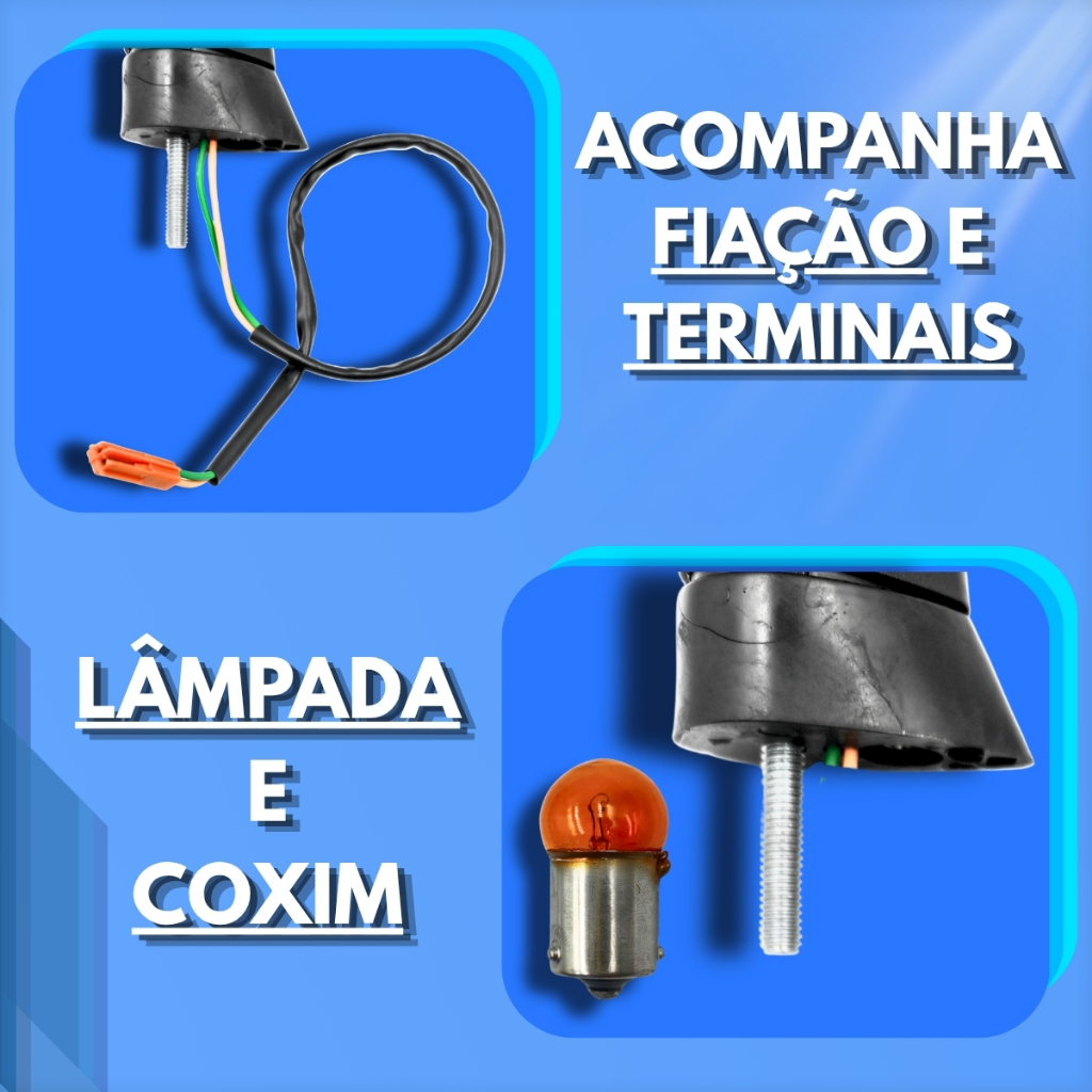 Kit 4 Pisca Seta Fumê Completo Transalp Hornet Cbr 600 / 1000 2005 2006 2007 2008 2009 2010 2011 2012 Modelo Original — imagem 2 de 2