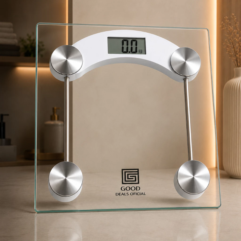 Balança Digital De Vidro até 180Kg Portátil Corporal — imagem 1