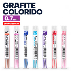 Grafite para Lapiseira Colorido Color Eno 0.7mm 6 Unidades PILOT 7 Cores Disponíveis Alta Qualidade