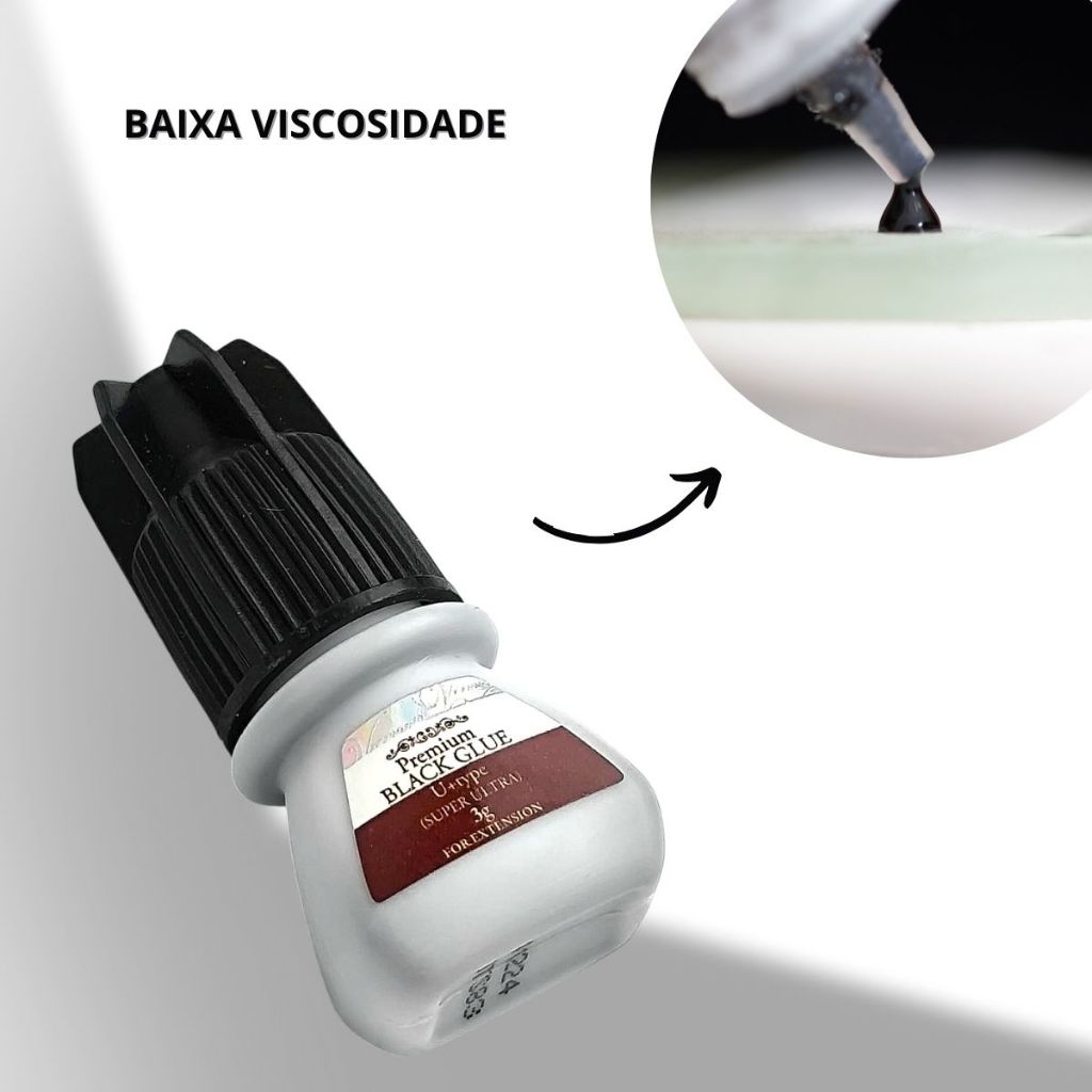Cola Para Extensão de Cílios Premium Black Glue Super Ultra 3ml · foto 2
