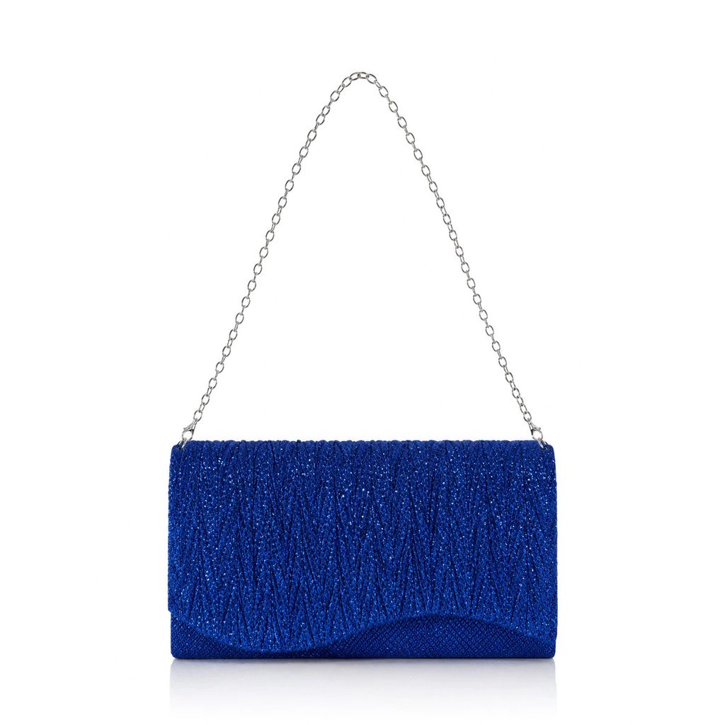 Bolsa Feminina Clutch De Festa Com Brilho Elegante Luxo Alça Corrente Removível C600-16