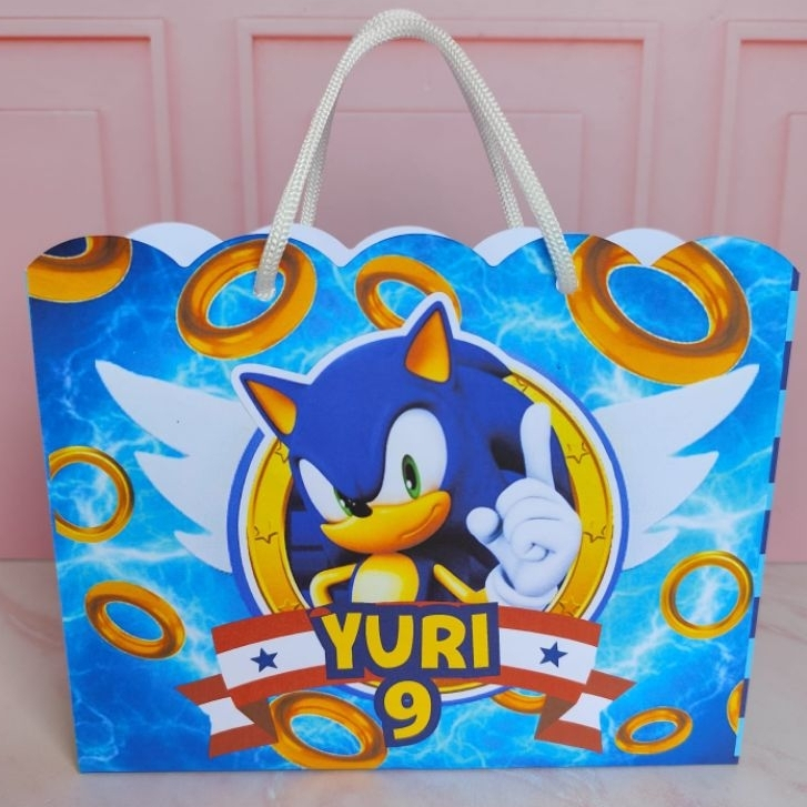 PEGUE E MONTE Sacolinha Sonic || Lembrancinha Sonic || festa || Aniversário || Sonic || Personalizados Sonic