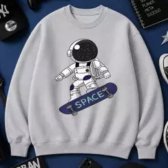 MOLETOM MENINO INFANTIL ASTRONAUTA FEITO DE ALGODÃO