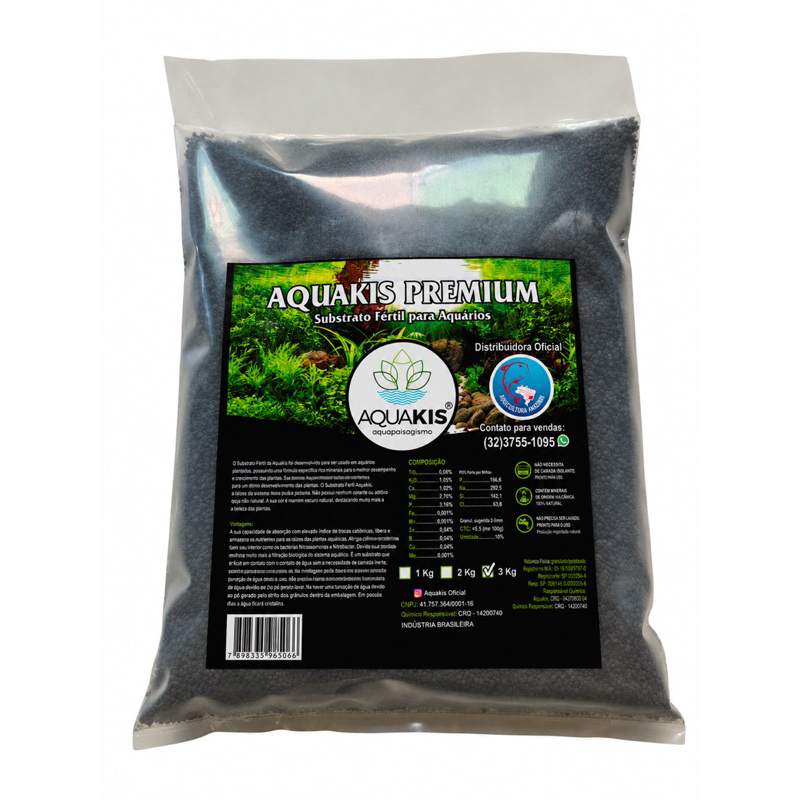Substrato Aquakis 3kg para Aquário Plantado | Alta Performance e Durabilidade
