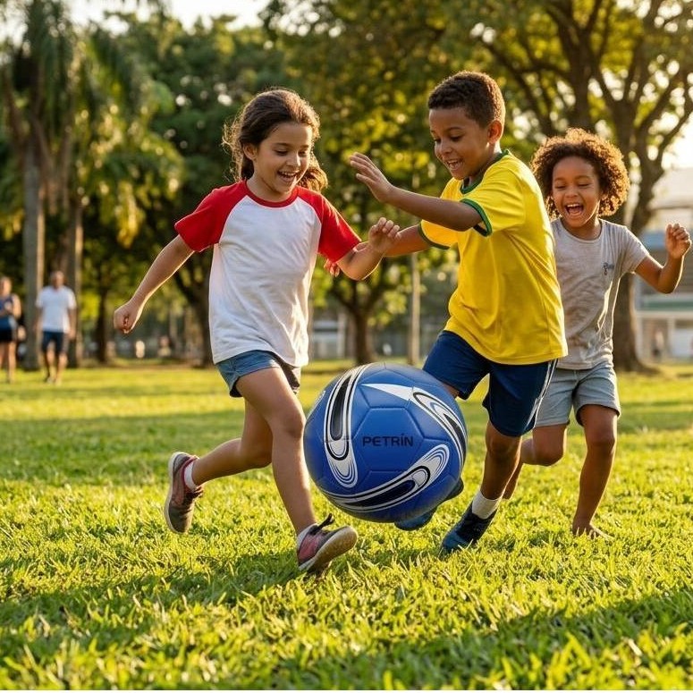 Bola de Futebol de Campo em Couro Sintético Tamanho Oficial Modelo Novo