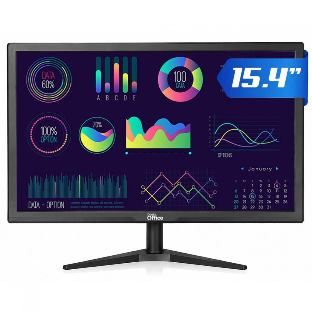 Monitor Dr. Office, 15.4 Pol, WXGA, 60Hz, HDMI/VGA, DO-MN-PD15HSFA1B
