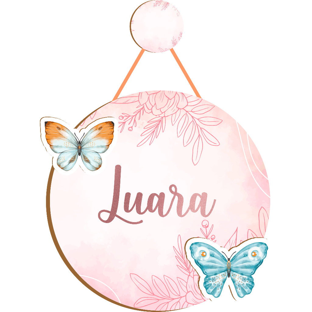 Porta Maternidade Personalizado com Nome infantil Decoração Quarto Guirlanda Bebê Mdf