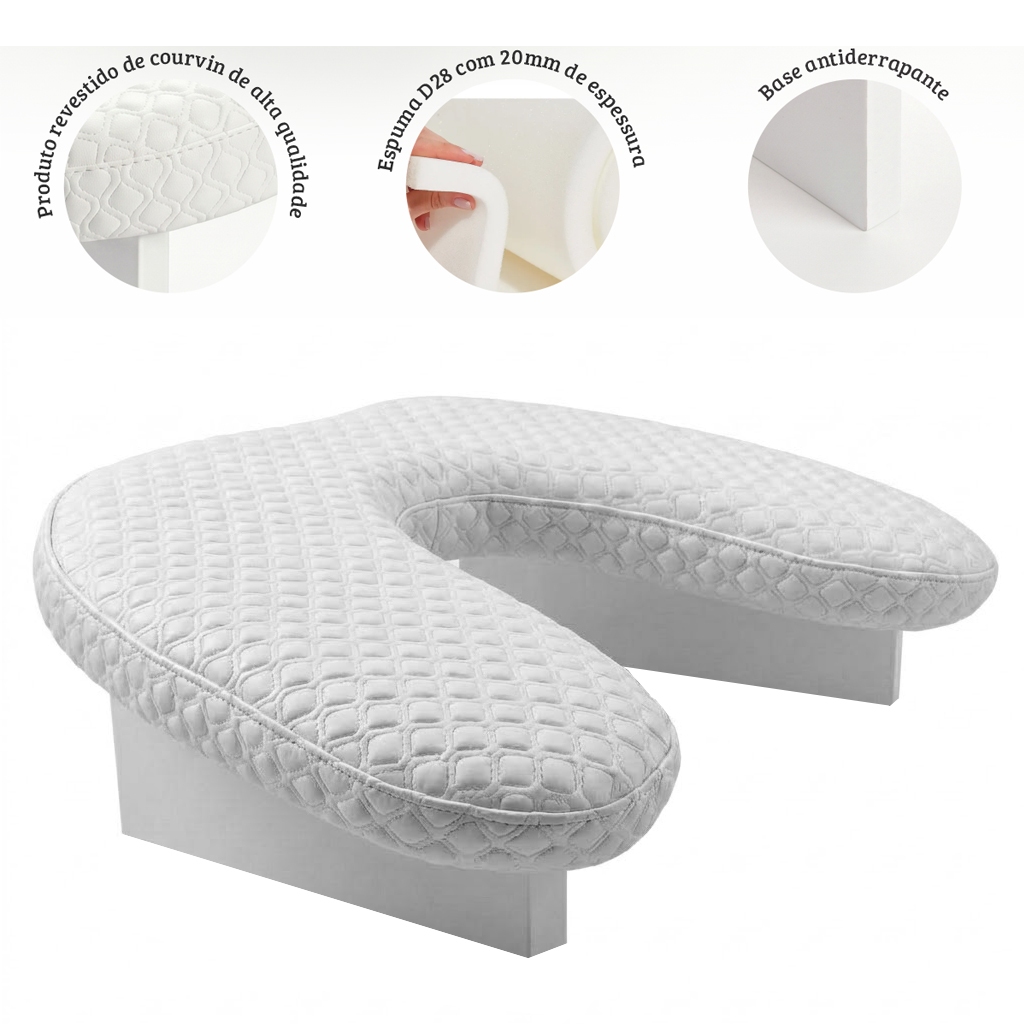 Suporte Apoio De Braço Mãos Manicure Almofada Ergonômica + Opcional Suporte De Celular
