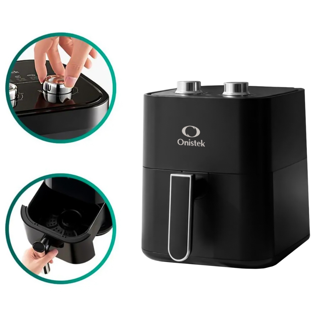Air Fryer 3,5 Litros 1200w 60 Hz Antiaderente Sem Óleo 80ºC Até 200ºC 127/220V