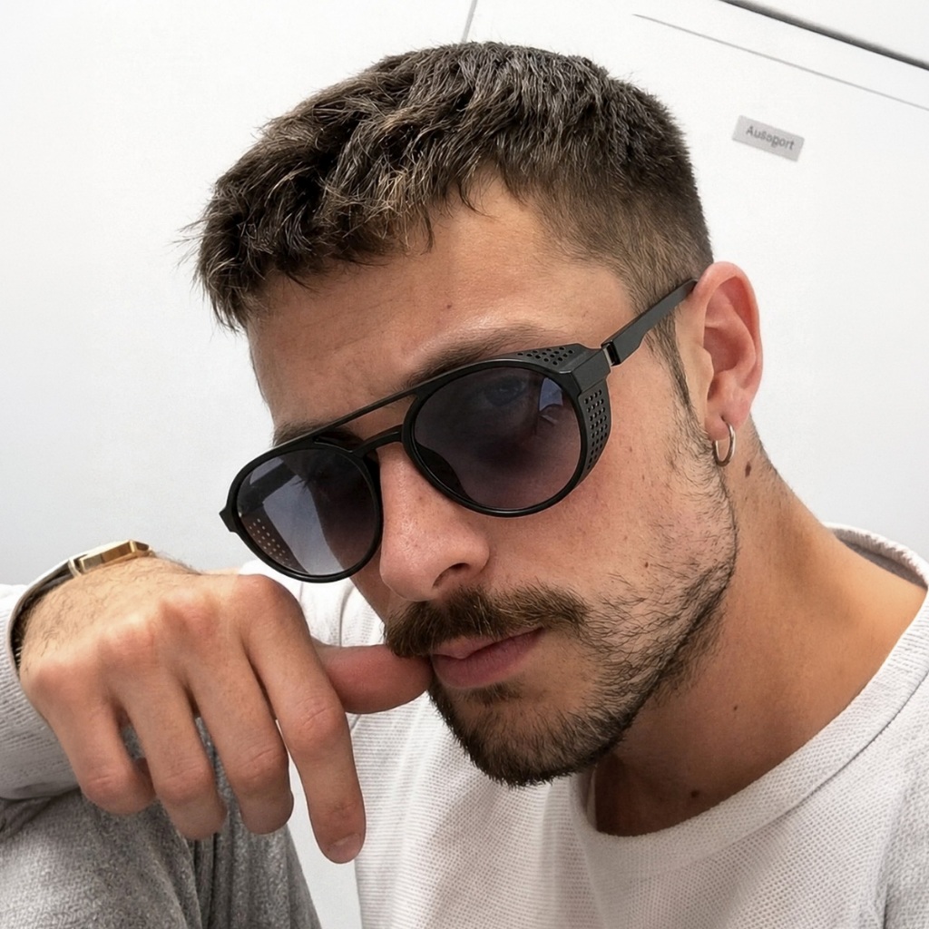 oculos masculino de sol redondo UV400 com protecao lateral ciclismo a prova de vento confortavel