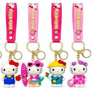 Chaveiro Hello Kitty e Kuromi Geek Kawaii Mochilas Carro Estojo decoração