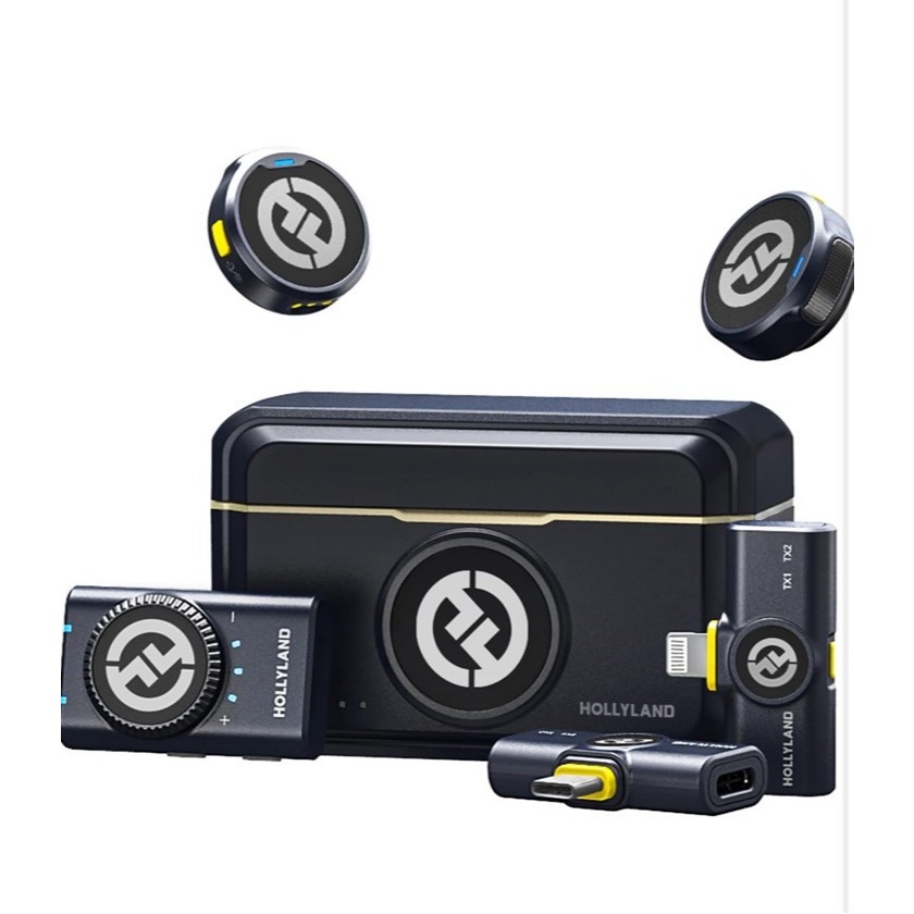 Microfone Lapela Duplo Hollyland Lark M2 Combo Usb C Câmera