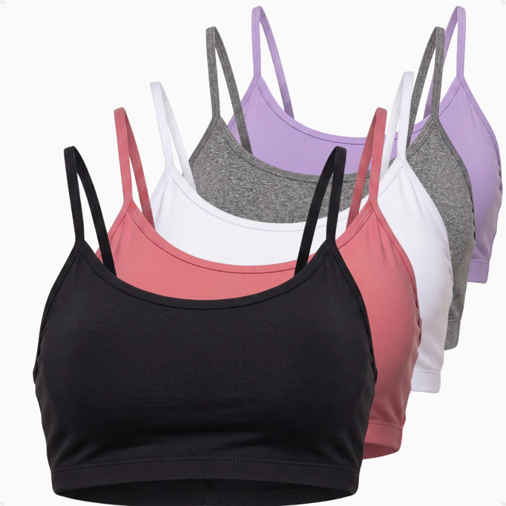 Kit 4 Tops Academia sem Bojo Esportivo  Confortável Forrado Sustentação — imagem 1
