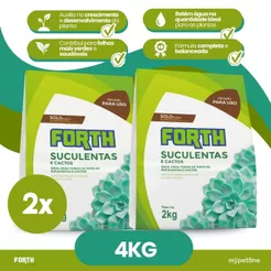 Kit 2 Substrato Terra Especial Cactos e Suculentas 2kg - Forth