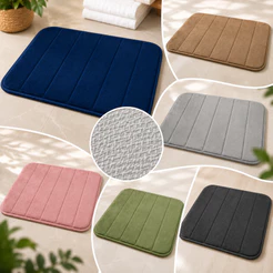 Tapete Soft De Banheiro Emborrachado Macio Secagem Rápida 60x40cm
