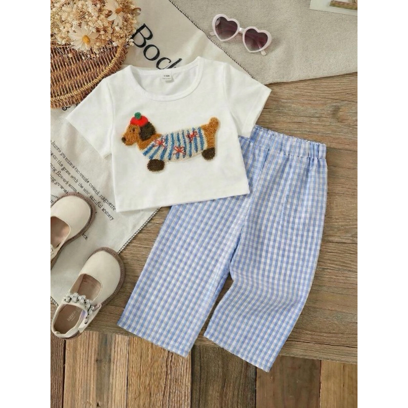Conjunto de Camiseta e Calça Listrada Para Bebê/ Criança 6 meses -3 anos