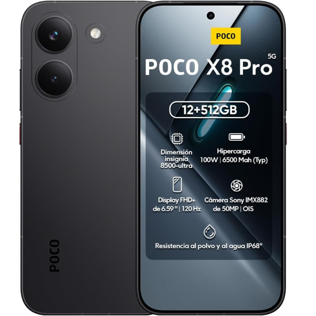 Celular Smartphone Xiaomi Poco X8 Pro 5G 512gb 12gb Ram Versão Global Preto