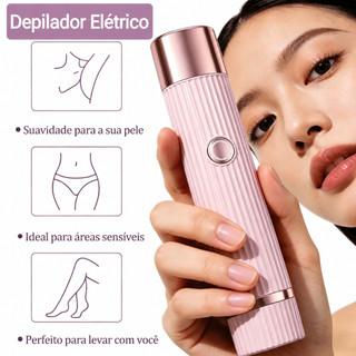 Depilador Eletrico Feminino Recarregável Removedor De Pelos Navalha Dupla- Envio rápido