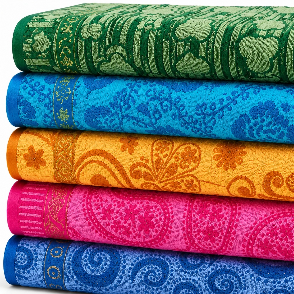 Kit 2 Toalhas de Banho Premium Estampadas 70x140 Toque Macio Alta Absorção Cores Sortidas Banheiro Hotel — imagem 2 de 2