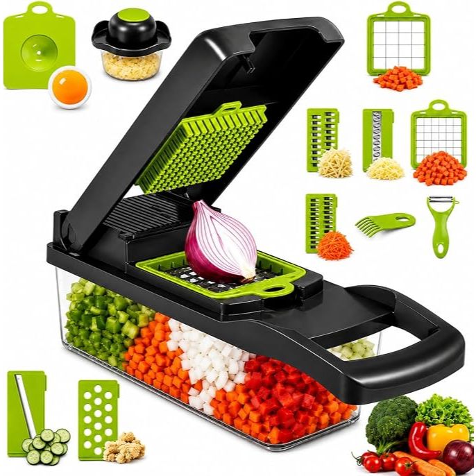 Fatiador De Legumes Multiuso 14 Em 1 Cortador Ralador Manual