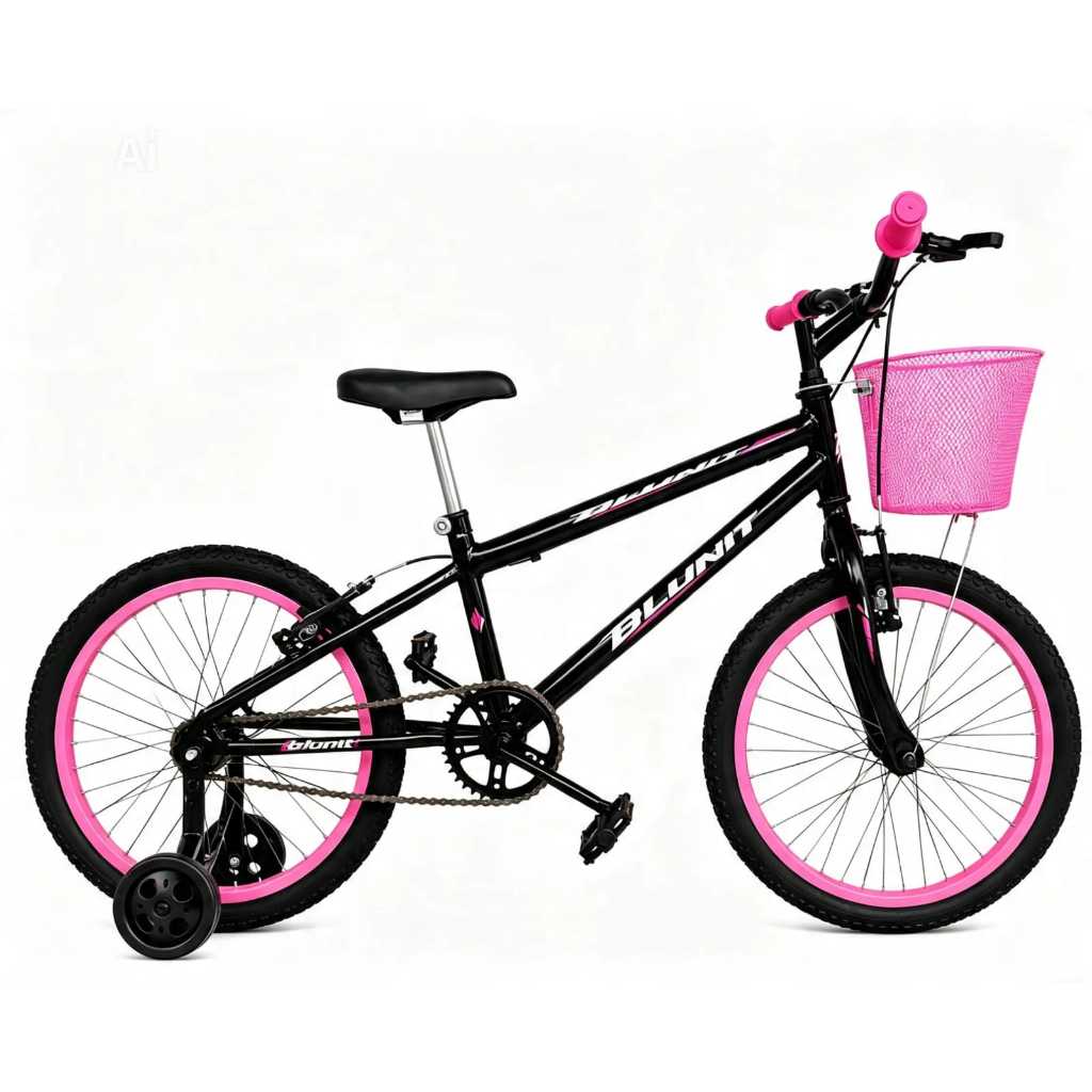 Bicicleta Infantil Feminina Com Rodinhas Aro 20 BLUNIT com Cesta Freio V-Brake para Menina de 6 a 10 Anos Bike