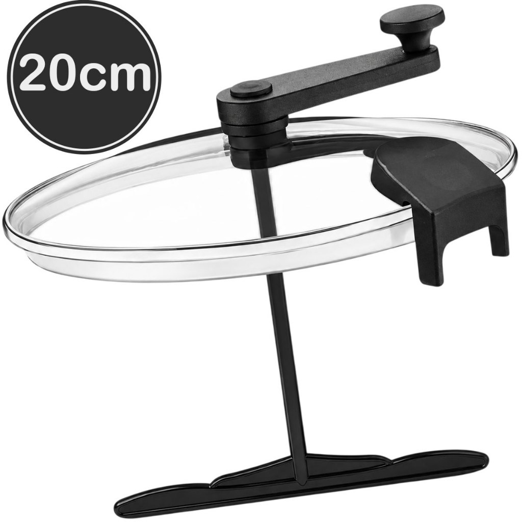 Tampa de Vidro 20cm Com Haste Agitadora para Pipocas