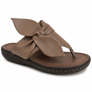Sandália Anabela Rasteira 3cm Couro Legitimo Ortopedica Fascite Plantar Papete Casual Confort 2591