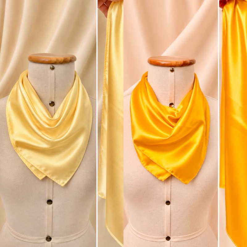 Lenço cetim amarelo/- Padrão uniforme/empresas/igrejas/congressos/eventos/setembro amarelo