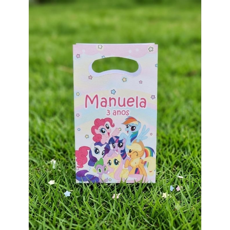 Sacolinhas Unicórnio Personalizadas para lembrancinhas temáticas Pegue e Monte surpresa