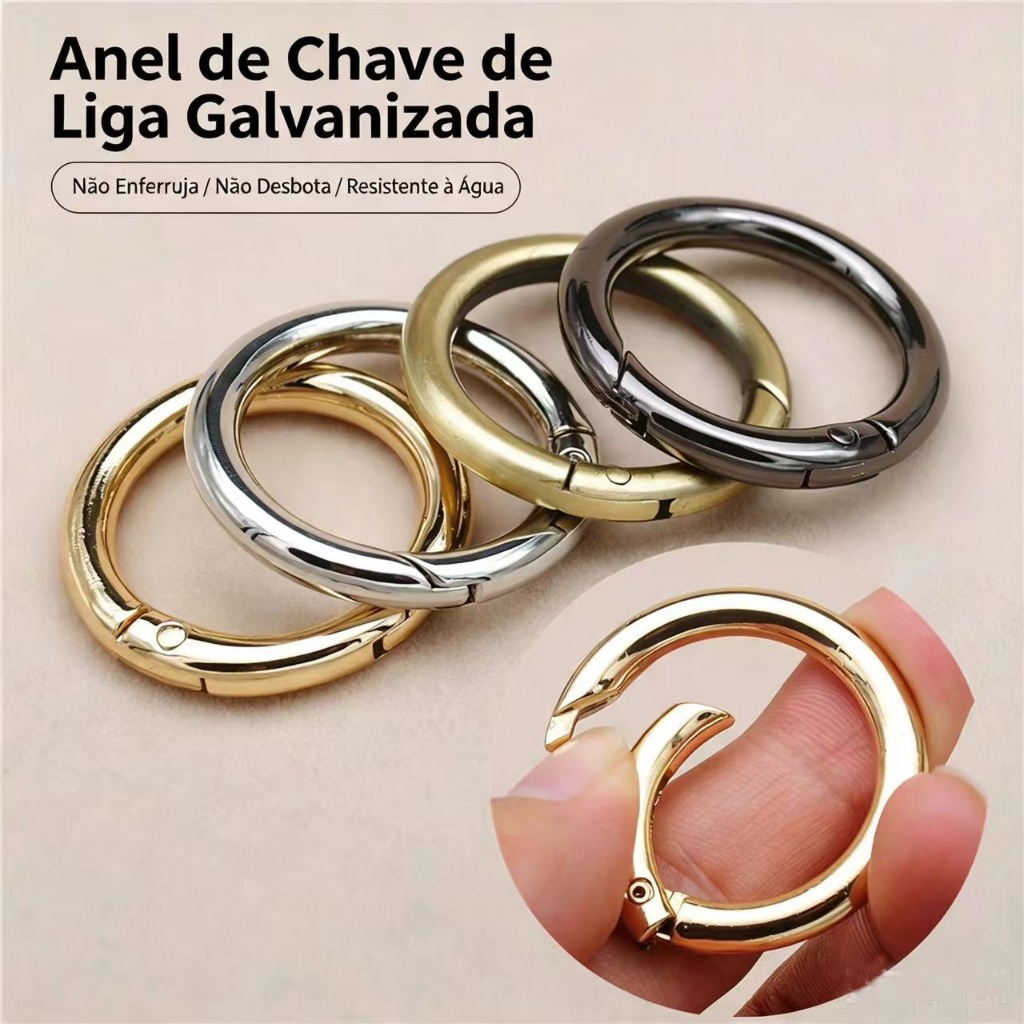 5-30Pcsargola Mosquetão Articulada 4*24mm Fecho de mola redondo de liga colorida com pintura esmaltada