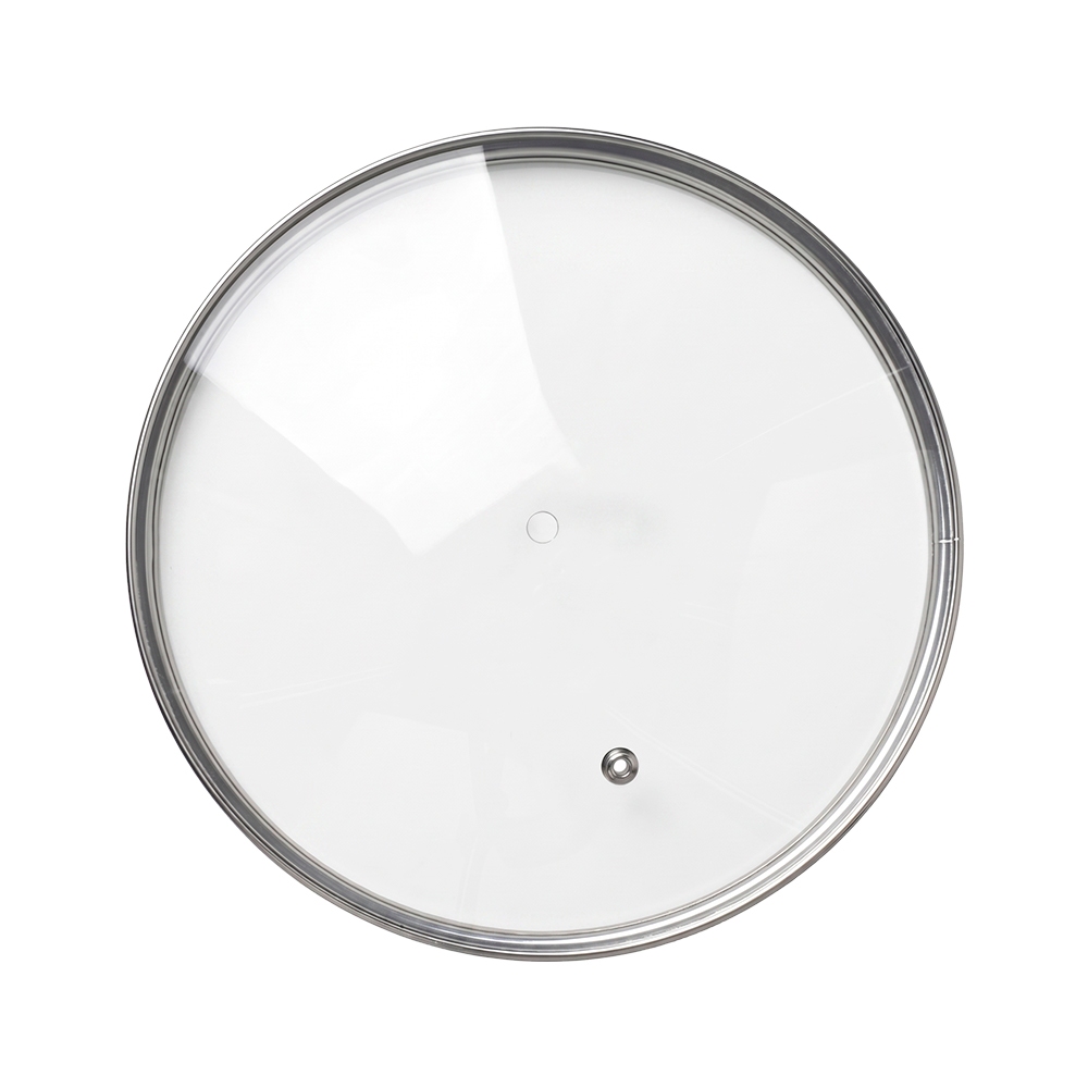 Tampa de Vidro Temperado com Bordas em Inox 16cm 18cm 20cm 22cm ou 24cm