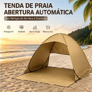 Barraca Tenda Proteção Solar Praia Acampamento Uv Portátil 200X165X130CM Barraca de Praia Pop Up para Proteção