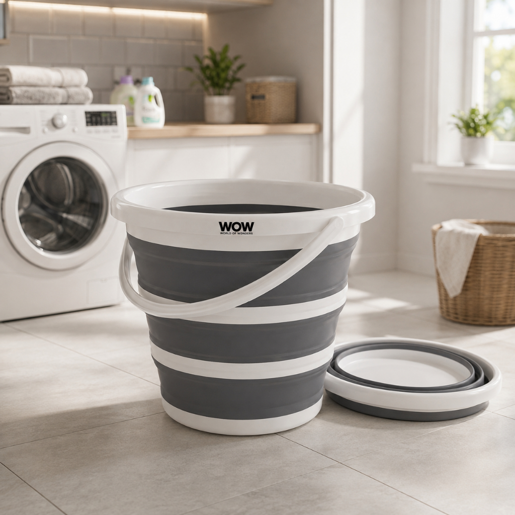 Balde Nobre Retrátil Magico dobrável Flexível Silicone 10L