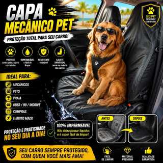 Capa Protetora Banco De Carro Impermeável Uber Mecânico Saída de praia Cachorro Auto Esco…