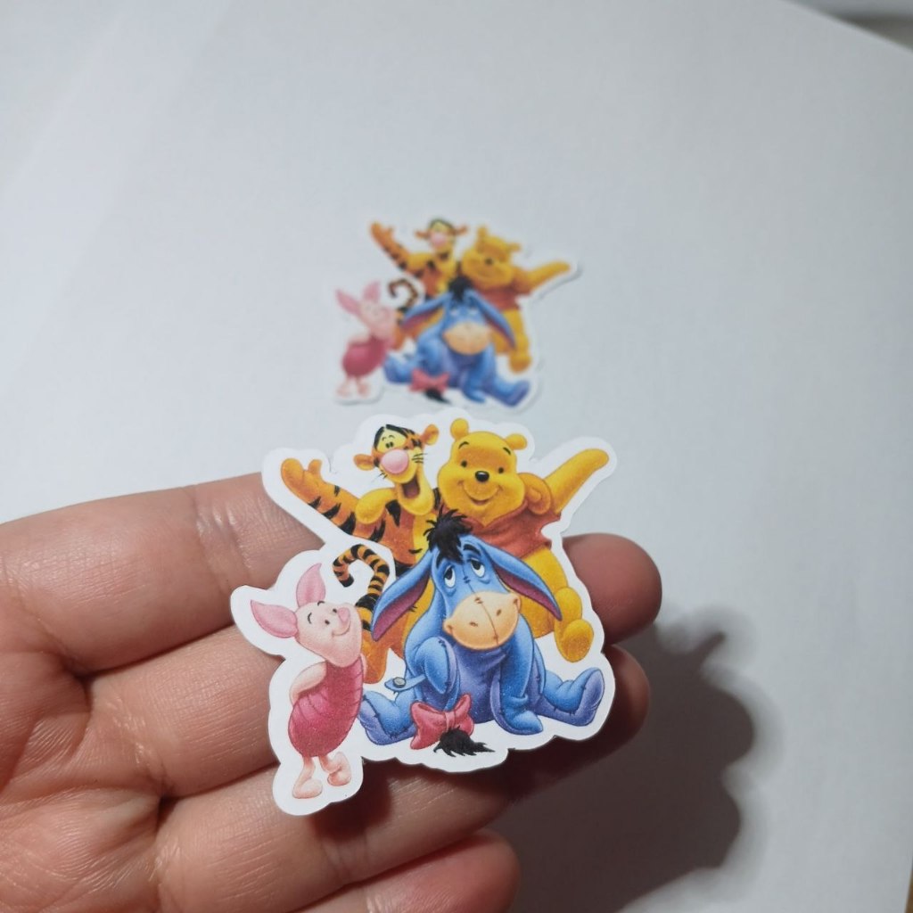 Aplique Ursinho Pooh 5cm Papelaria Personalizada para Lembrancinhas Tubete Caixa Milk Festa Infantil Aniversário Cute