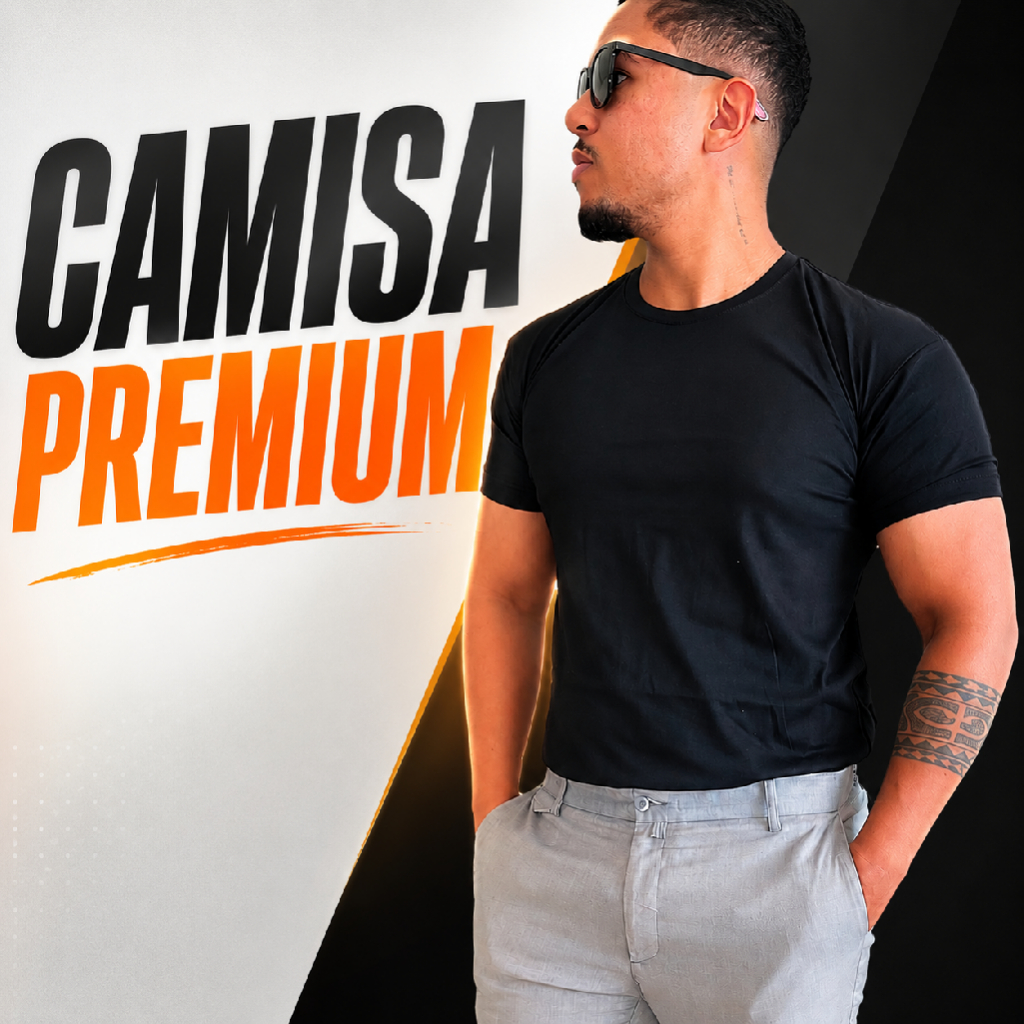 Camiseta Básica Masculina 100% Algodão Camisa Lisa Conforto Diário Estilo Casual Minimalista Premium Crt Unissex