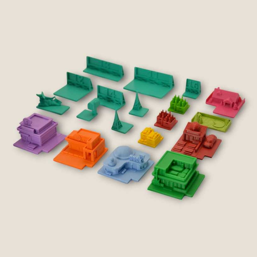 Upgrade 3D Food Chain Magnate | Casas, Jardins e Restaurantes | Boardgame | Jogo | Impressão 3D