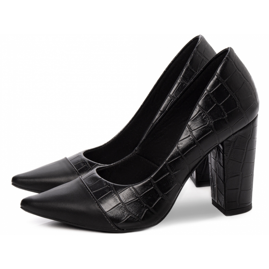 Sapato Scarpin Estilo Social Confortável Nas Cores Preto / Massala / Marrom / Branco / Azul Marinho Verde Pistache