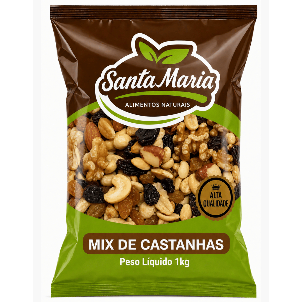 Mix de Castanhas Premium Caju Pará Amêndoas Nozes uvas amendoim Produto Natural Selecionado Envio Rápido 500g 1kg