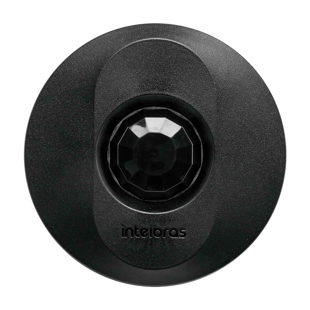 Sensor Presença Intelbras ESPi 360 PT Preto 360° Teto Embutido ou Sobreposto Bivolt com Fotocélula