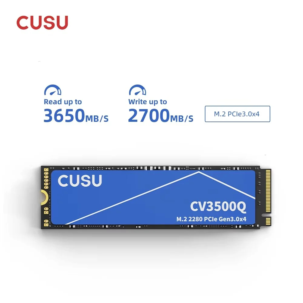 SSD M.2 256gb Gamer CUSU Nvme PCie 3.0 Gen 3x4 Até 2500 Mb/s Para Laptops E Desktop Ultra Rapido Jogos
