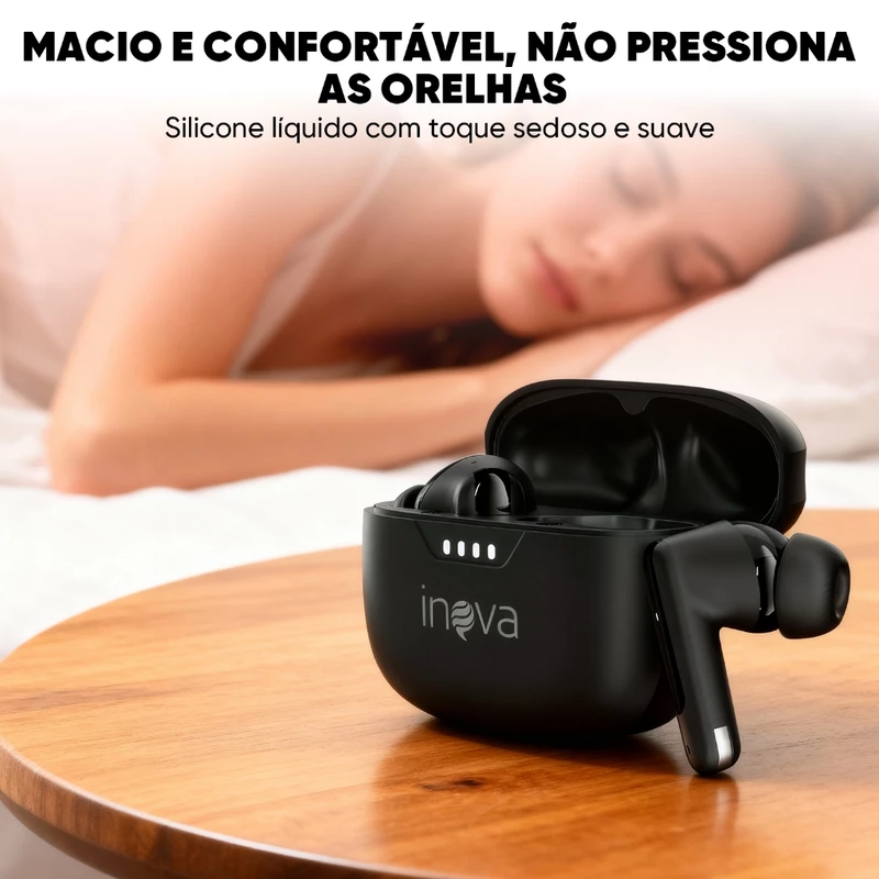 Fone de Ouvido Bluetooth 5.3 TWS Inova com Microfone HiFi — foto 9