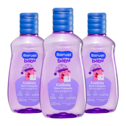 Kit 3un Colônia Sono Tranquilo Baruel Baby 120ml