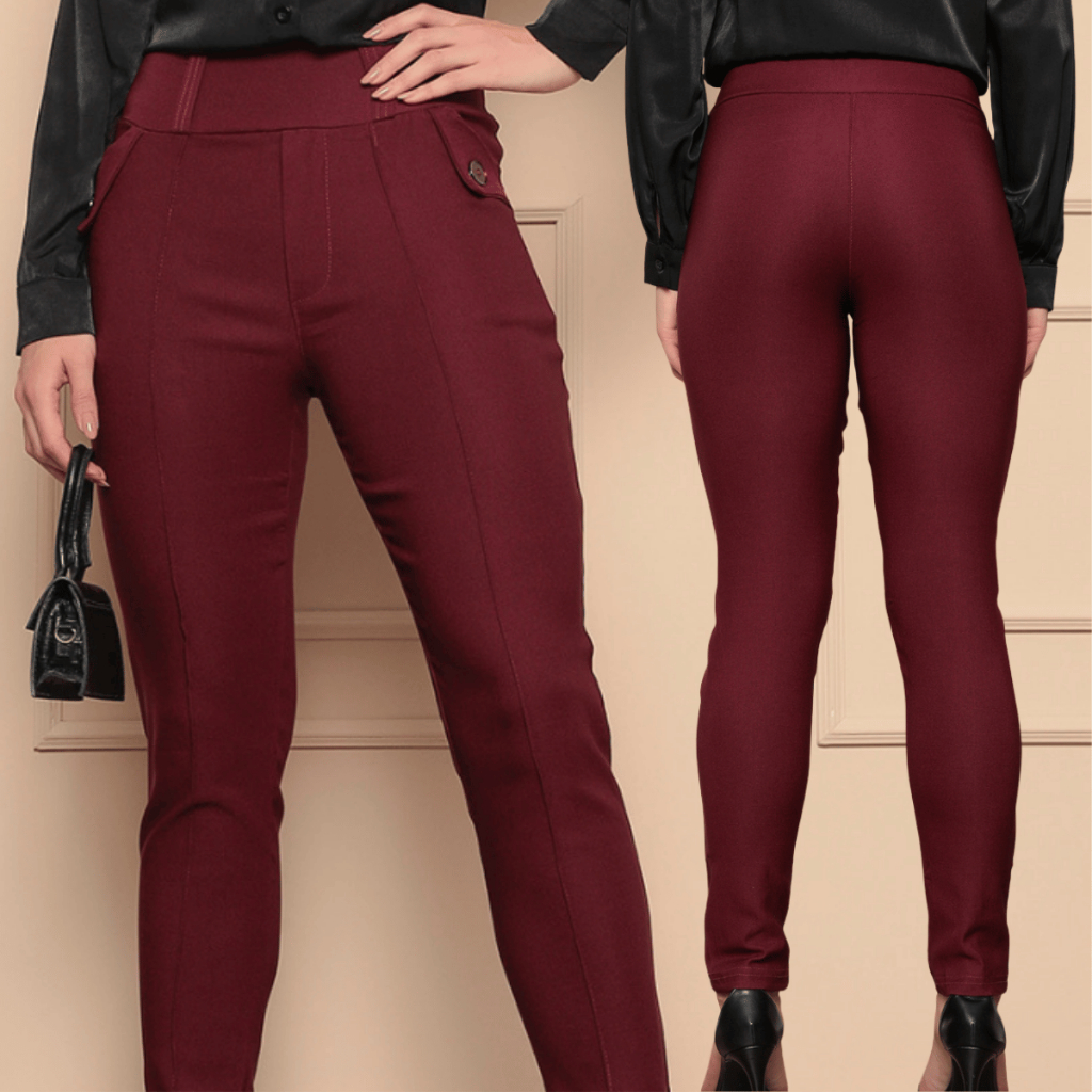 Calça Feminina Confortável casual estica não aperta barriga adapta às curvas modela dia a dia Primavera Verão