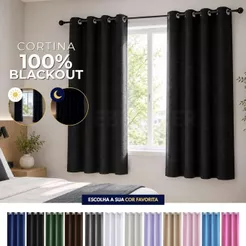 Cortina Blackout De Pvc 2,20m X 1,30m Corta Luz Blecaute Janela Quarto Sala Escritório Várias Cores
