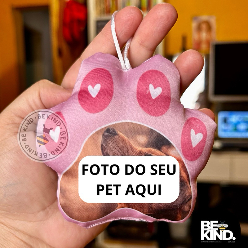 Chaveiro Artesanal Divertido Patinha Personalizado Com Foto Do Seu Pet